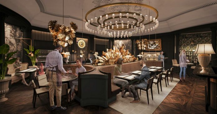The Queens Hotel opens a new Grand Pacific Restaurant with luxurious afternoon teas and live orchestras

