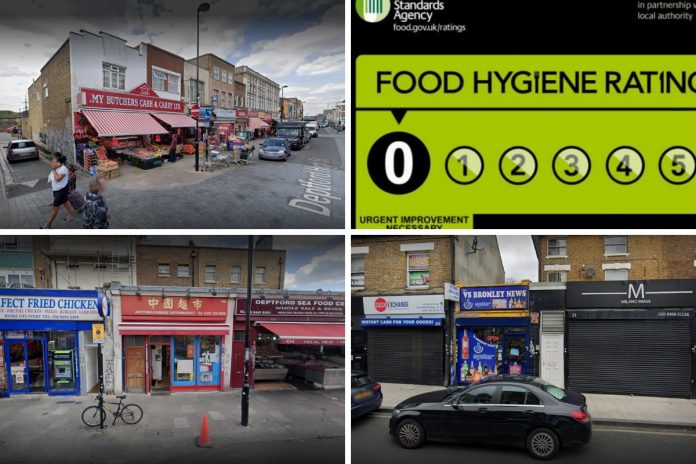 Worst hygiene rated restaurants in Bromley and Lewisham

