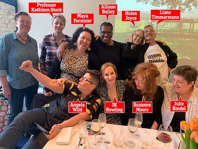 JK Rowling organized the boozy gathering at the exclusive River Cafe in Hammersmith, West London, last weekend for campaigners who have also been targeted by the trans lobby